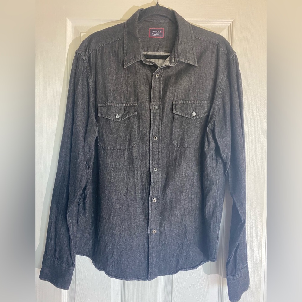 UNTUCKit Charcoal Button Down Shirt